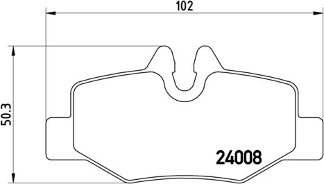 BREMBO Zestaw klocków hamulcowych, hamulce tarczowe P 50 051