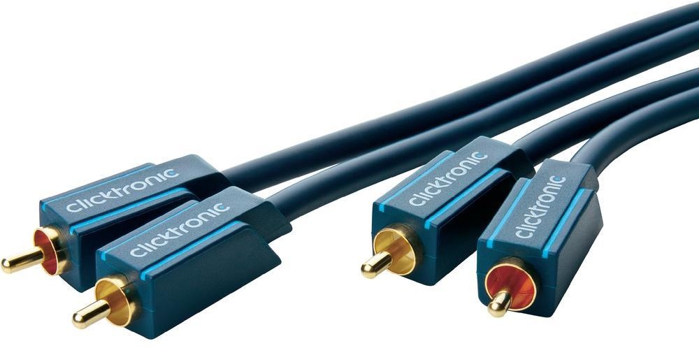 ClickTronic Kabel audio Cinch 70386 [2x Złącze męskie cinch 2x Złącze męskie cinch] 20 m niebieski