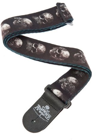 Planet Waves 50 AL01 pasek tkaniny tkanina nylonowa Alchemy Gothic Collection muted Skulls długość: 1490 MM szerokość: 50 MM 50AL01