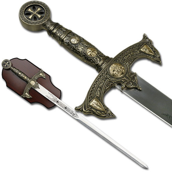 USA WIELKI MIECZ TEMPLARIUSZY Z ZAWIESZKĄ