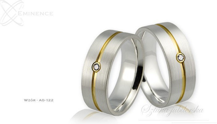 Eminence Obrączki srebrne - wzór Ag-122