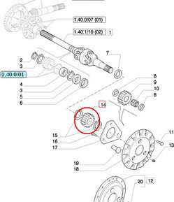 CNH KOŁO CENTRALNE ZWOLNICY NEW HOLLAND 5145501