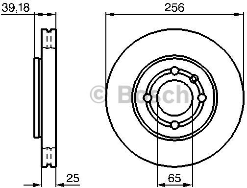 BOSCH Tarcza hamulcowa przednia, 0 986 479 054  0986479054
