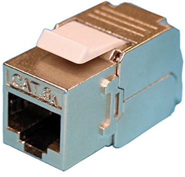 Rotronic ROLINE Keystone Jack, Cat.6a, RJ-45, shielded, toolless, silver panel krosowniczy 26.11.0367