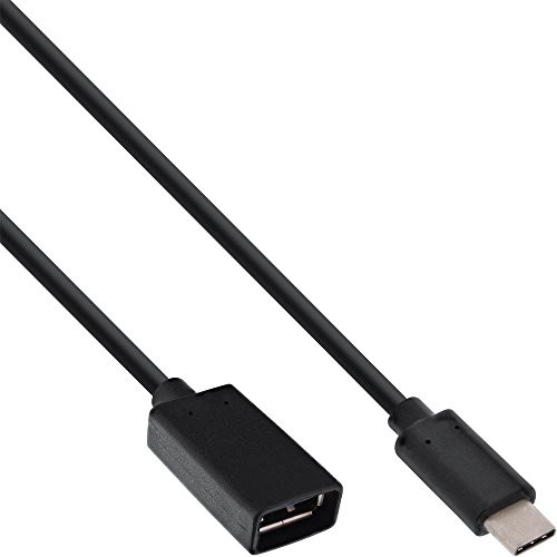 InLine 35800 USB 3.1 adapter sieciowy, typ C wtyczka do gniazda A 0,15 m Czarny