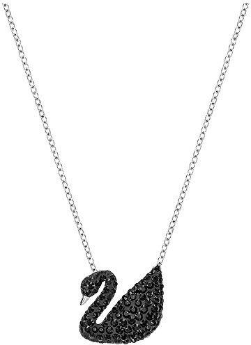 Swarovski Swarovski Iconic Swan Pendant, Black Teal Rhodium-plated 5347329