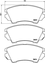 BREMBO Zestaw klocków hamulcowych, hamulce tarczowe P 59 055