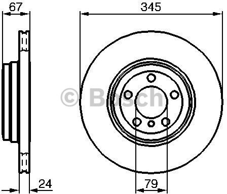 BOSCH Tarcza hamulcowa tylna, 0 986 479 005  0986479005