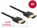 Delock Kabel High Speed HDMI z Ethernet HDMI-A HDMI-A 3D 4K slim 1,5m 84772