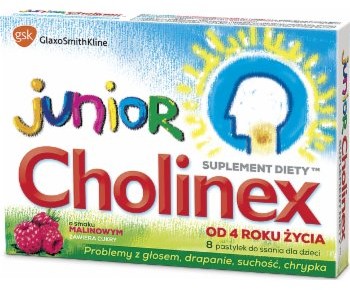 GlaxoSmithKline Cholinex CHOLINEX JUNIOR MALINA8TAB zakupy dla domu i biura 2M4203