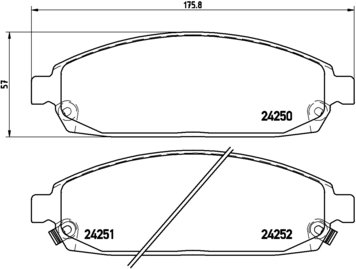 BREMBO Zestaw klocków hamulcowych, hamulce tarczowe P 37 010