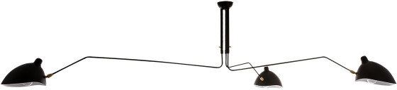 Italux Plafon LAMPA sufitowa DAVIS MDE610-3 metalowa OPRAWA na wysięgniku czarna