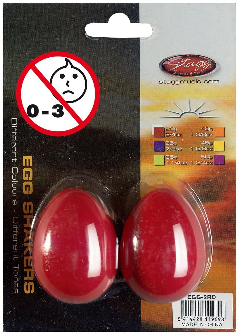 Stagg EGG 2 RD - shakery plastikowe czerwone