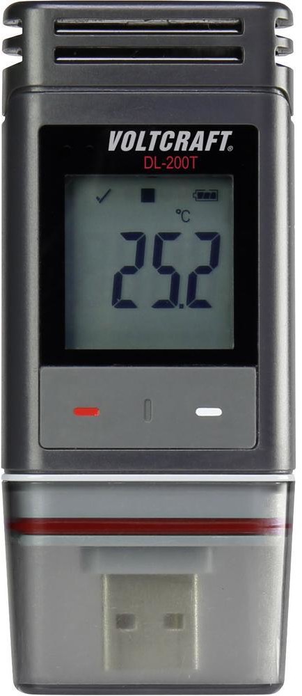 VOLTCRAFT Rejestrator temperatury DL-200T Mierzone wielkości temperatura