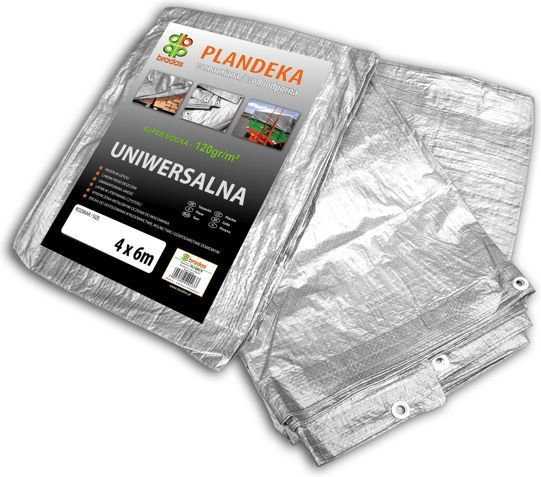 Bradas Plandeka wzmacniana SILVER 4 x 5m 120 g. PL1204/5