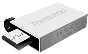 Transcend JetFlash 380 OTG moduł pamięci USB 2.0, srebro 32 GB TS32GJF380S