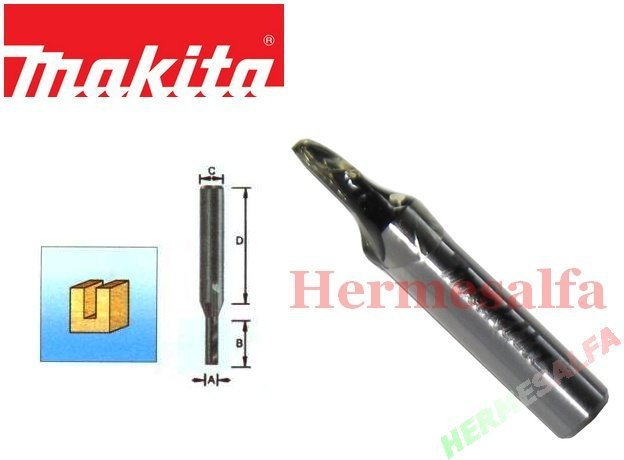 MAKITA FREZ DO DREWNA PROSTY (1 ROWEK) 8mm D-10001 szerokość ostrza 3mm