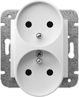 Elektro-Plast Gniazdo 2x2P+Z modułowe - , Carla 1743-11