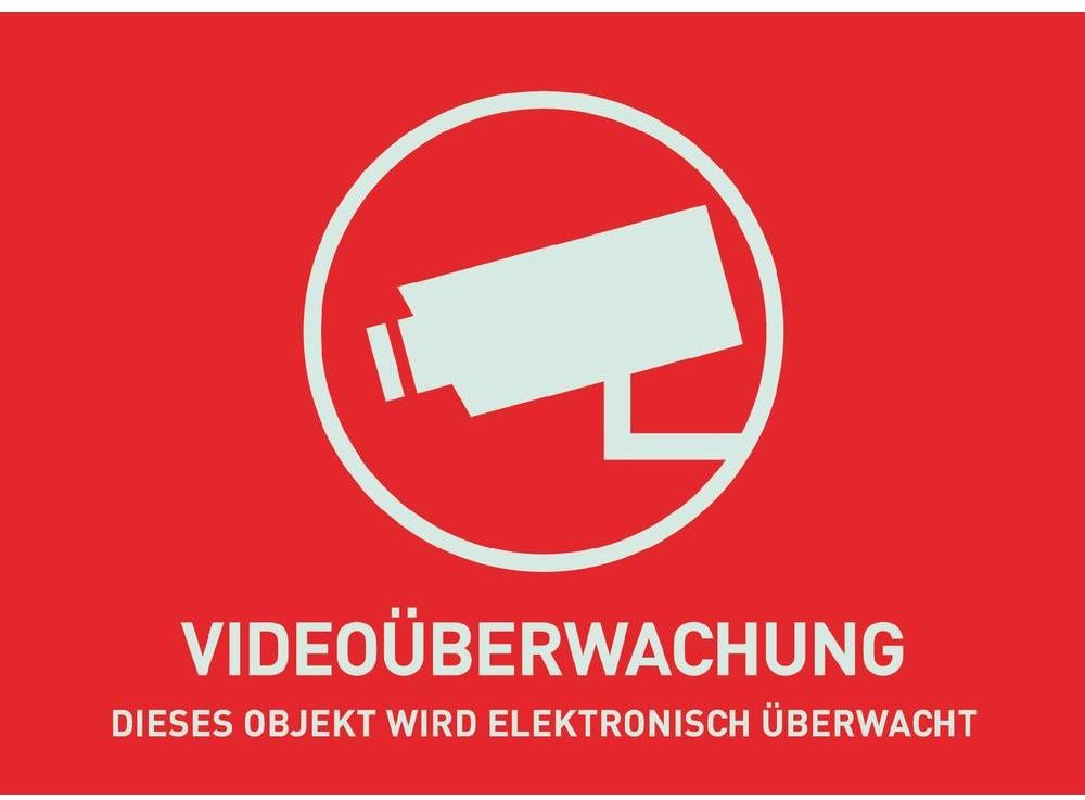 ABUS  lejki informujące o nadzorze wideo o wym 74 x 53 mm język Niemiecki)