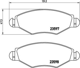BREMBO Zestaw klocków hamulcowych, hamulce tarczowe P 61 063