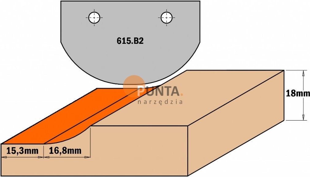 CMT PŁYTKA WYMIENNA 615.B2 DO FREZA 615.500B