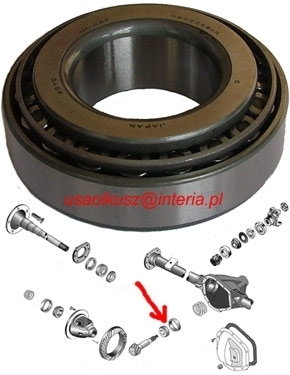 Łożysko wałka ataku pinion INTER tylnego mostu Dana 8,25