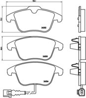 BREMBO Zestaw klocków hamulcowych, hamulce tarczowe P 85 112