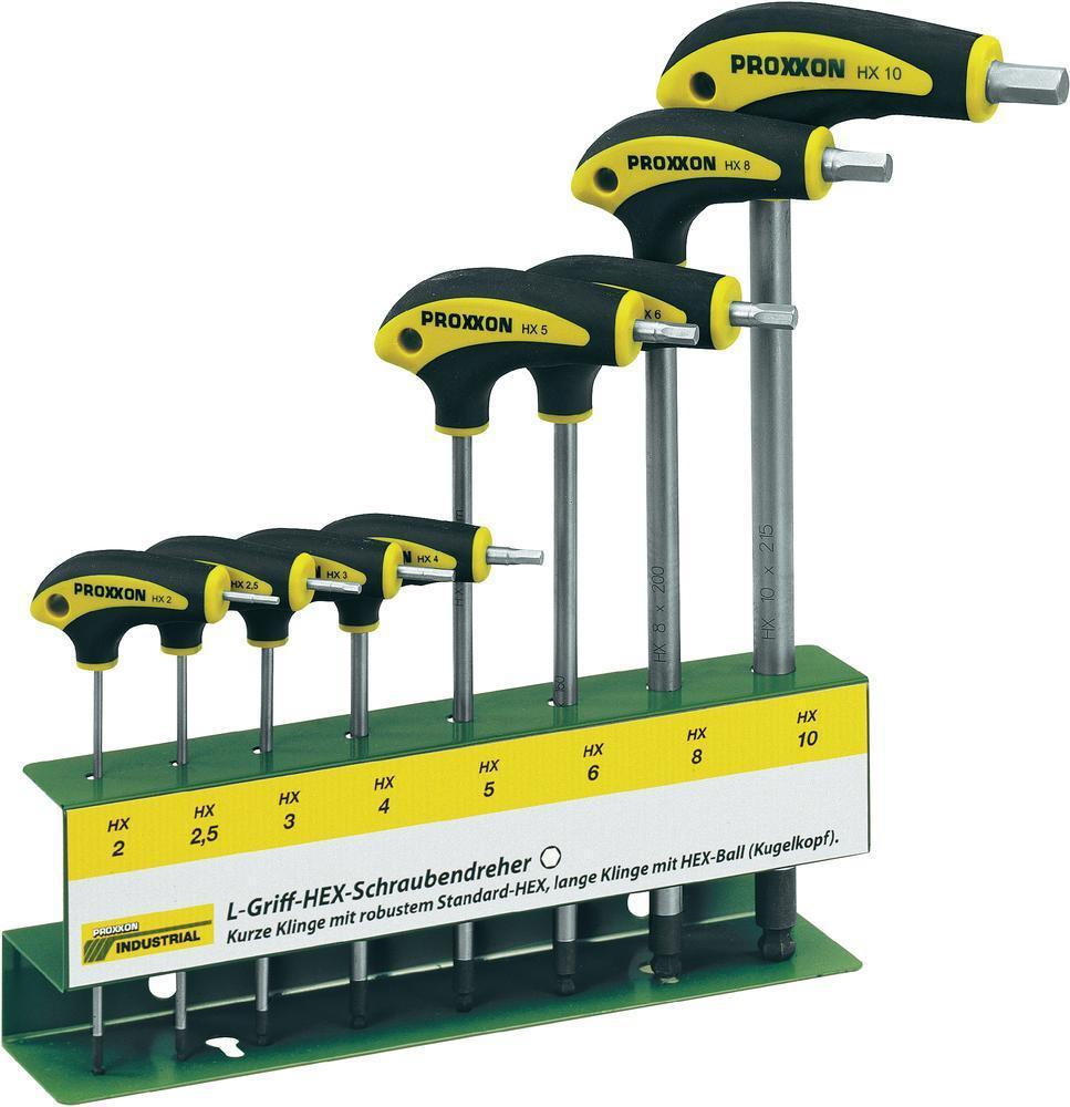 Proxxon wkrętaki L-kształtne Micromot 2 - 10 mm zestaw 8 sztuk (22650)