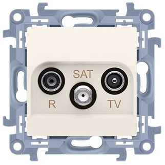 LEDart antenowe RTV+SAT przelotowe kremowe CASP.01/41 Kontakt Simon10