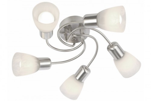 Reality Lampa sufitowa Gordon 5 płomienna srebrna 619005-07
