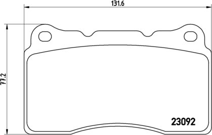 BREMBO Zestaw klocków hamulcowych, hamulce tarczowe P 54 040