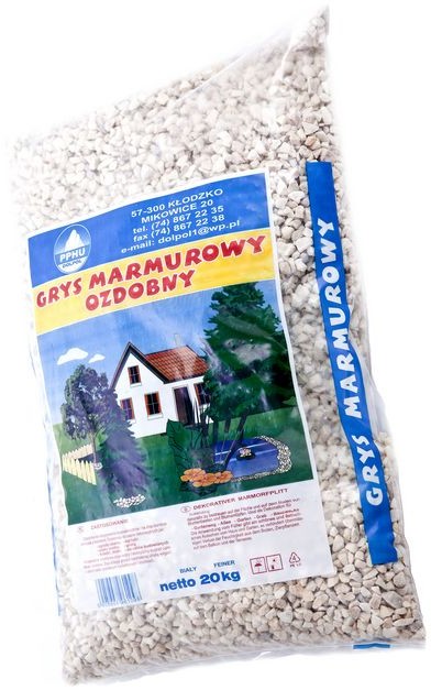 Grys marmurowy biały 4 - 10 mm 20 kg