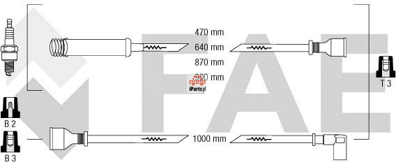 FAE Przewody zapłonowe - zestaw 83530
