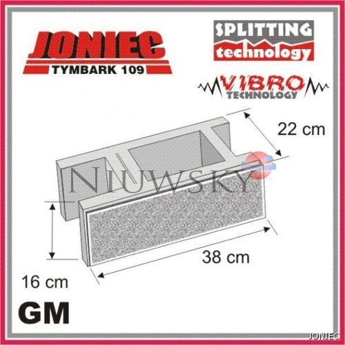 Joniec Bloczek łupany na murek Gorc L GM 38x22x16 kolor piaskowy/ Bloczek łupany Gorc L GM 38x22x16 kolor piaskowy/
