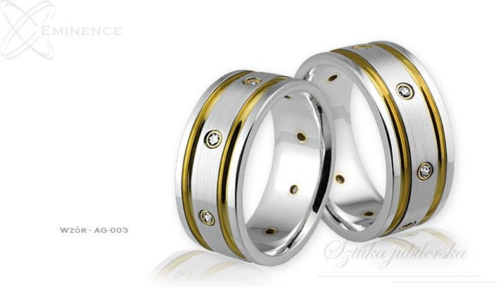 Eminence Obrączki srebrne - wzór Ag-003
