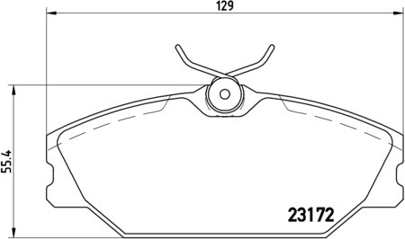 BREMBO Zestaw klocków hamulcowych, hamulce tarczowe P 68 027