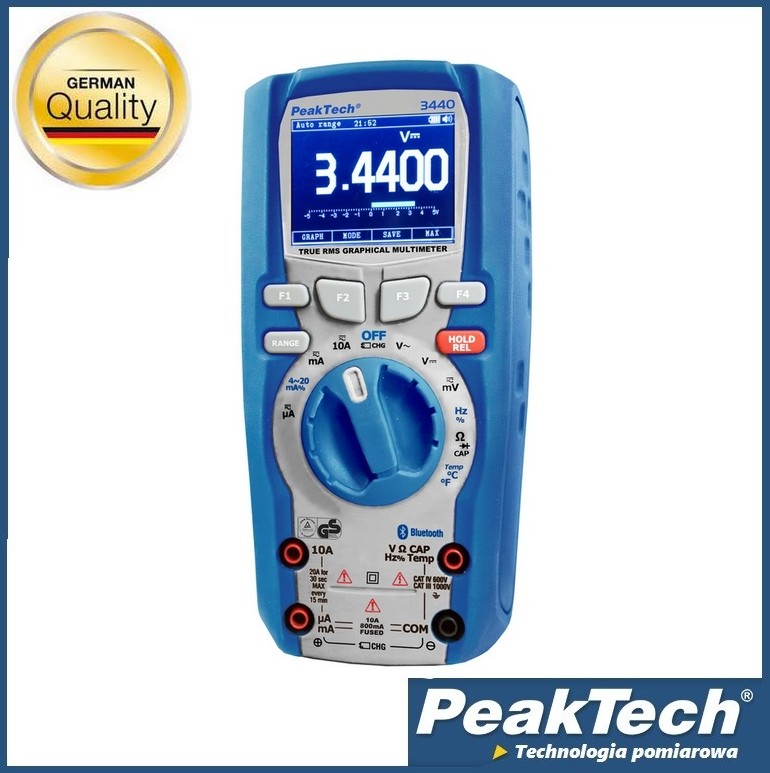 PeakTech Multimetr Graficzny Z Kolorowym LCD 3440