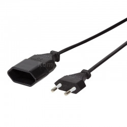 Logilink Kabel zasilający Netzkabel Euro CEE 7/16 Stecker zu Dose 1m Schwarz CP122