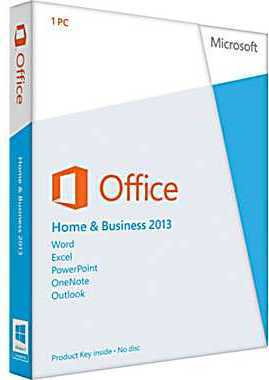 Microsoft Office 2013 Home and Business - dla użytkowników domowych i małych firm 32-bit/x64 English Eurozone Medialess (T5D-01574)