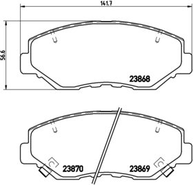 BREMBO Zestaw klocków hamulcowych, hamulce tarczowe P 28 035