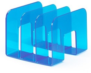 Durable Stojak na katalogi TREND niebieski transparentny