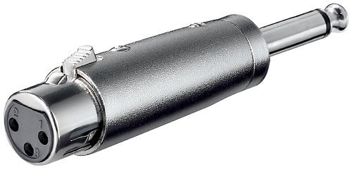 Wentronic Adapter XLR 3-biegunowy XLR sprzęgła na 6.35 MM Mono gniazd., 1 szt. 27451-GB