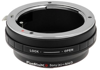 Fotodiox LENS Mount Adapter, Sony Alpha Lens to Micro Four Thirds system camera AS Panasonic Lumix wyszukiwania, Olympus Pen & BMPCC 10-SN-M43