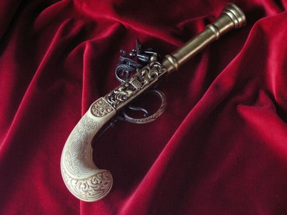 Hiszpania STARY PISTOLET SKAŁKOWY Z XVIII W.