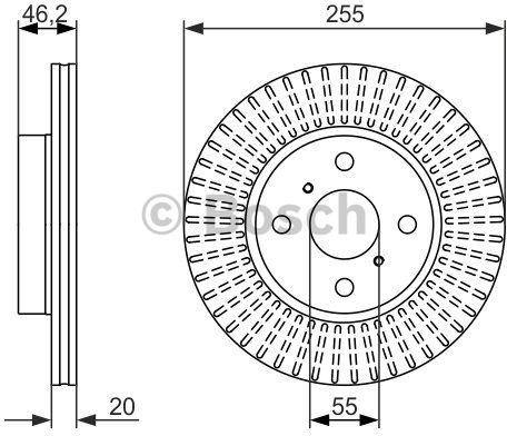BOSCH Tarcza hamulcowa przednia, 0 986 479 616  0986479616