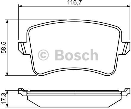 Bosch Zestaw klocków hamulcowych, hamulce tarczowe 0 986 494 254