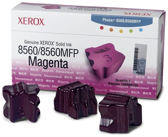 Xerox Wyprzedaż Oryginał Kostki barwiące do Phaser 8560 | 3 400 str | magenta 108R00724_wyp