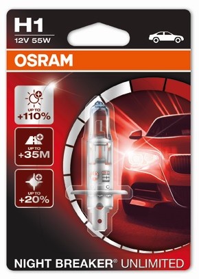 OSRAM H1 12V 55W P14,5s NIGHT BREAKER UNLIMITED