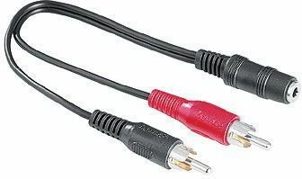 Hama ADAPTER JACK 3,5MM STEREO GN-2XCINCH WT. [AA3254