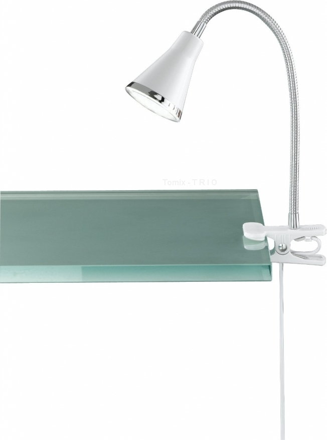 Trio T R I O Lampka biurkowa z klipsem ARRAS - biała (R22711101) 